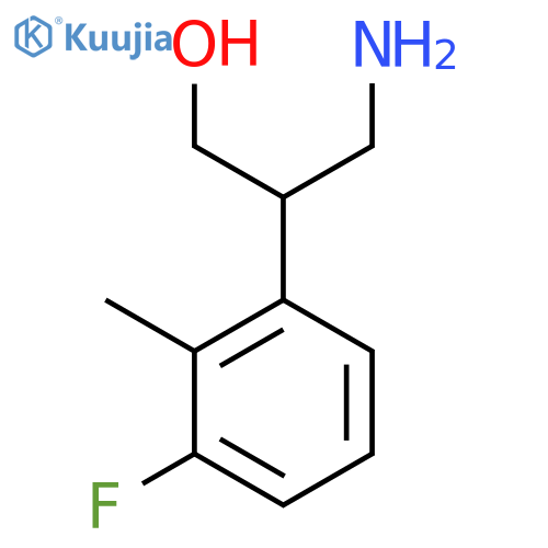3-amino-2-(3-fluoro-2-methylphenyl)propan-1-ol structure