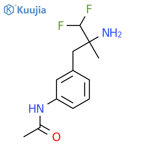 N-3-(2-amino-3,3-difluoro-2-methylpropyl)phenylacetamide structure