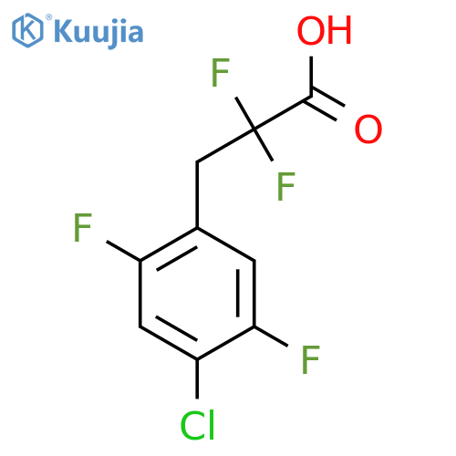 3-(4-chloro-2,5-difluorophenyl)-2,2-difluoropropanoic acid structure