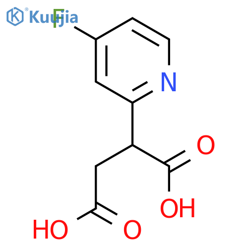 2-(4-fluoropyridin-2-yl)butanedioic acid structure