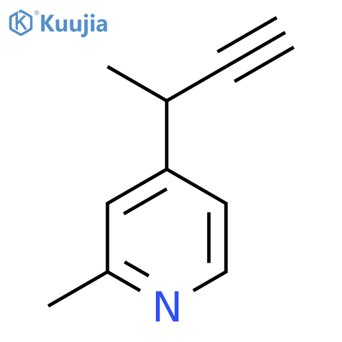 4-(but-3-yn-2-yl)-2-methylpyridine structure