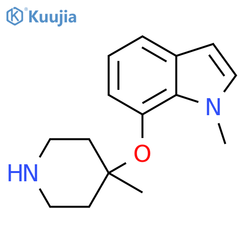 1-methyl-7-(4-methylpiperidin-4-yl)oxy-1H-indole structure