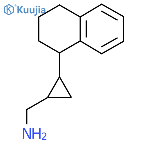 2-(1,2,3,4-tetrahydronaphthalen-1-yl)cyclopropylmethanamine structure