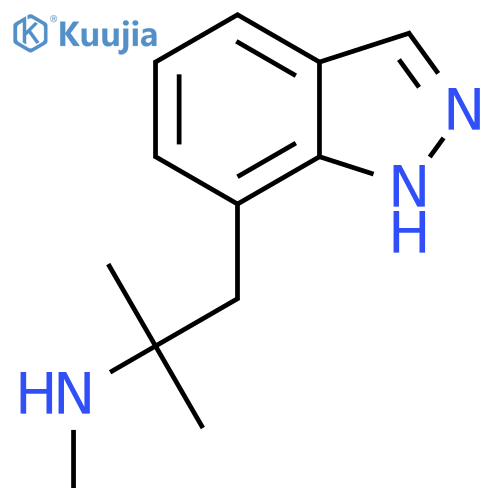 1-(1H-indazol-7-yl)-2-methylpropan-2-yl(methyl)amine structure