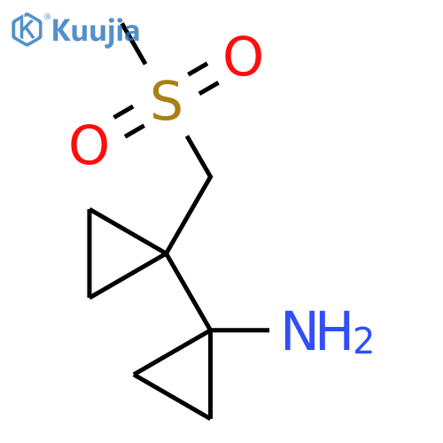 1-1-(methanesulfonylmethyl)cyclopropylcyclopropan-1-amine structure