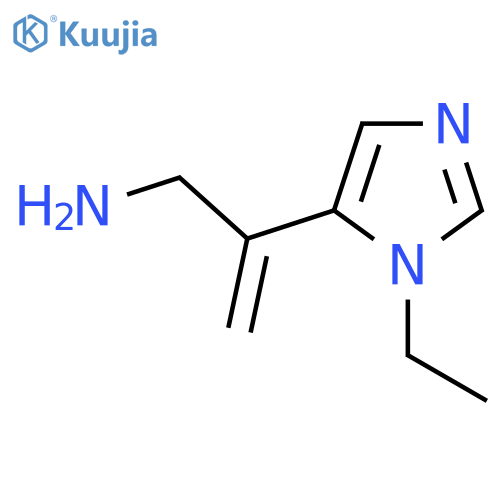 2-(1-ethyl-1H-imidazol-5-yl)prop-2-en-1-amine structure