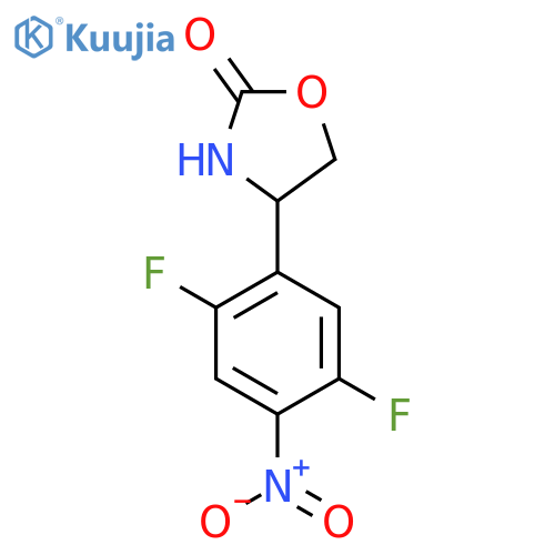 4-(2,5-difluoro-4-nitrophenyl)-1,3-oxazolidin-2-one structure