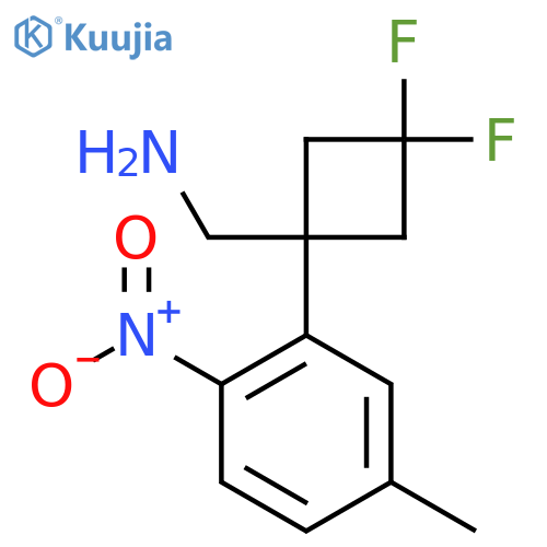 3,3-difluoro-1-(5-methyl-2-nitrophenyl)cyclobutylmethanamine structure