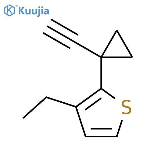 3-ethyl-2-(1-ethynylcyclopropyl)thiophene structure