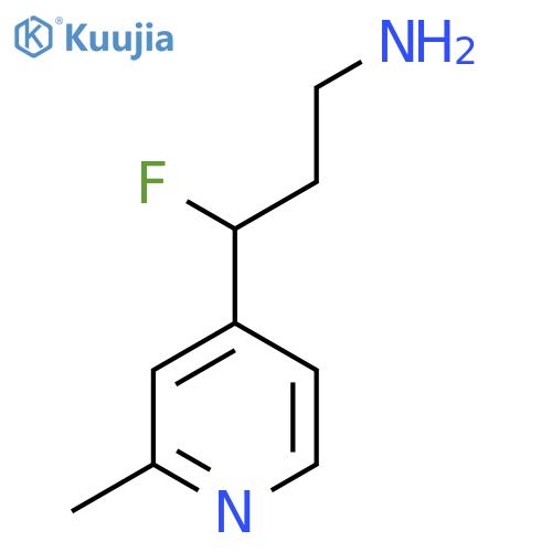 3-fluoro-3-(2-methylpyridin-4-yl)propan-1-amine structure