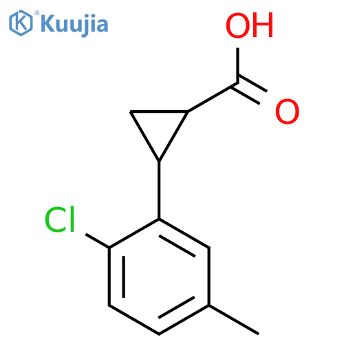 2-(2-chloro-5-methylphenyl)cyclopropane-1-carboxylic acid structure