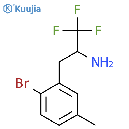3-(2-bromo-5-methylphenyl)-1,1,1-trifluoropropan-2-amine structure