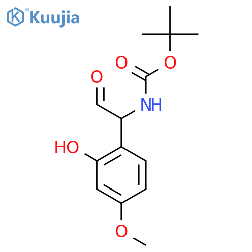 tert-butyl N-1-(2-hydroxy-4-methoxyphenyl)-2-oxoethylcarbamate structure