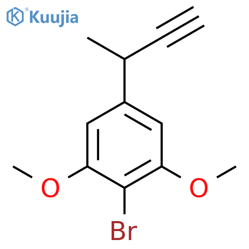 2-bromo-5-(but-3-yn-2-yl)-1,3-dimethoxybenzene structure