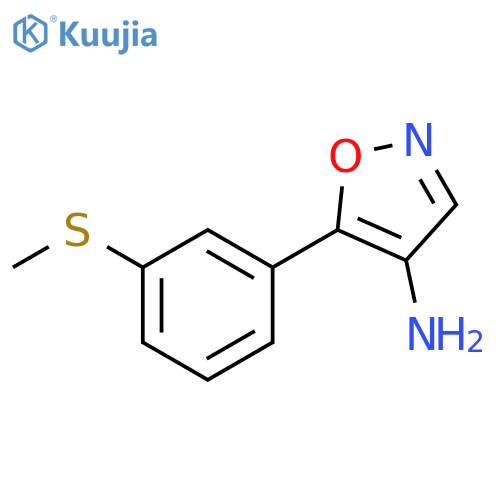5-3-(methylsulfanyl)phenyl-1,2-oxazol-4-amine structure