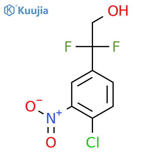 2-(4-chloro-3-nitrophenyl)-2,2-difluoroethan-1-ol structure