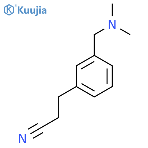 3-{3-(dimethylamino)methylphenyl}propanenitrile structure