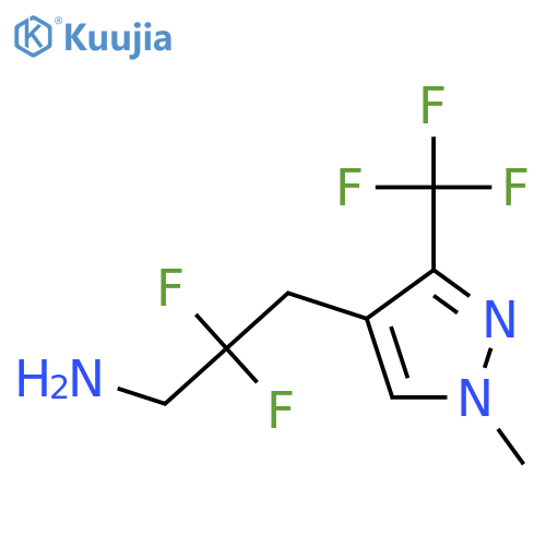2,2-difluoro-3-1-methyl-3-(trifluoromethyl)-1H-pyrazol-4-ylpropan-1-amine structure