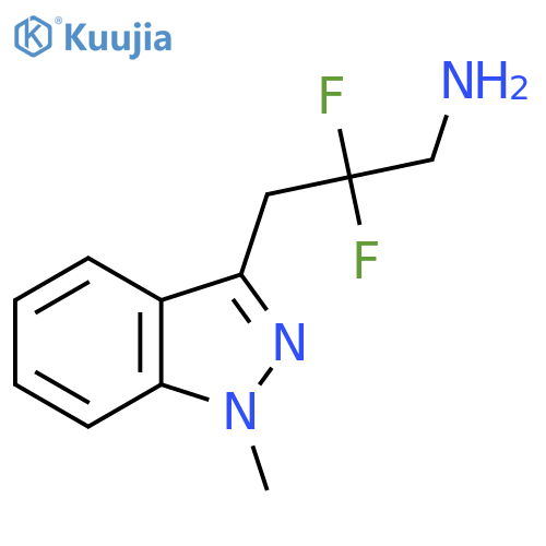 2,2-difluoro-3-(1-methyl-1H-indazol-3-yl)propan-1-amine structure