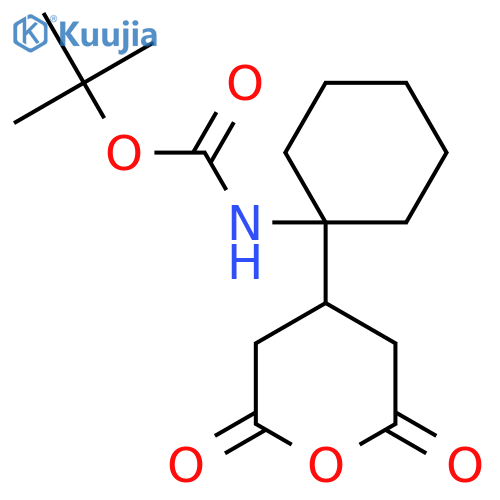 tert-butyl N-1-(2,6-dioxooxan-4-yl)cyclohexylcarbamate structure