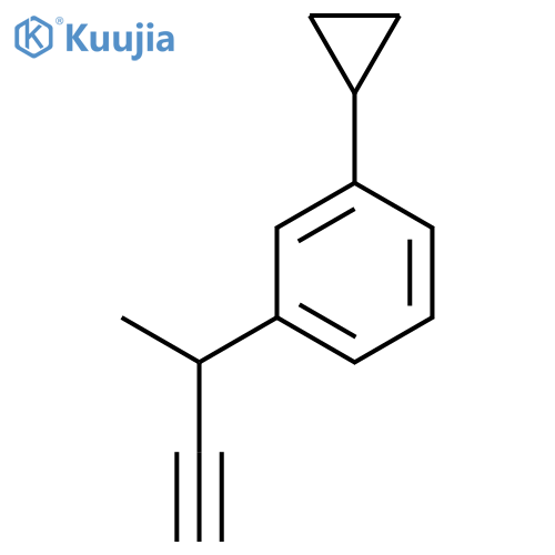 1-(but-3-yn-2-yl)-3-cyclopropylbenzene structure