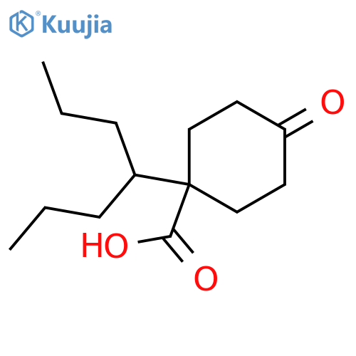 1-(heptan-4-yl)-4-oxocyclohexane-1-carboxylic acid structure