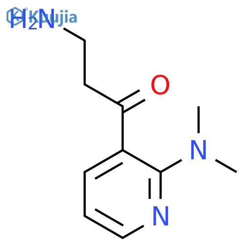 3-amino-1-2-(dimethylamino)pyridin-3-ylpropan-1-one structure