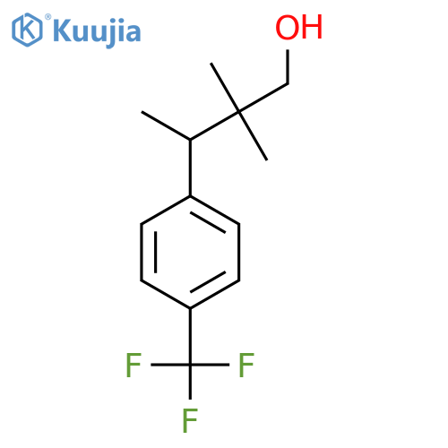 2,2-dimethyl-3-4-(trifluoromethyl)phenylbutan-1-ol structure