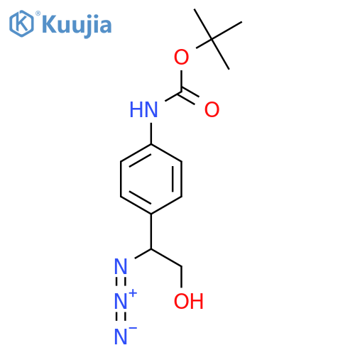 tert-butyl N-4-(1-azido-2-hydroxyethyl)phenylcarbamate structure