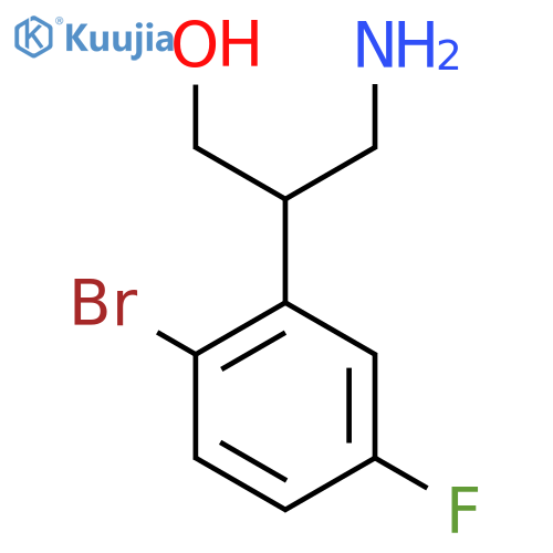3-amino-2-(2-bromo-5-fluorophenyl)propan-1-ol structure