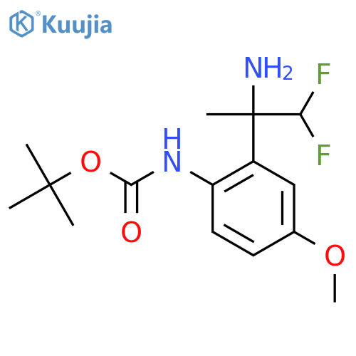 tert-butyl N-2-(2-amino-1,1-difluoropropan-2-yl)-4-methoxyphenylcarbamate structure