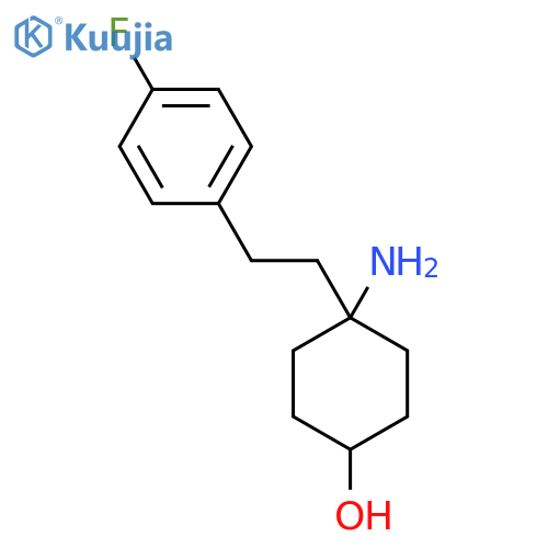 4-amino-4-2-(4-fluorophenyl)ethylcyclohexan-1-ol structure