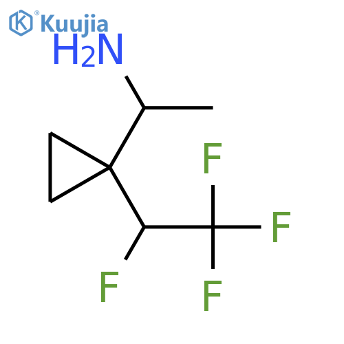 1-1-(1,2,2,2-tetrafluoroethyl)cyclopropylethan-1-amine structure