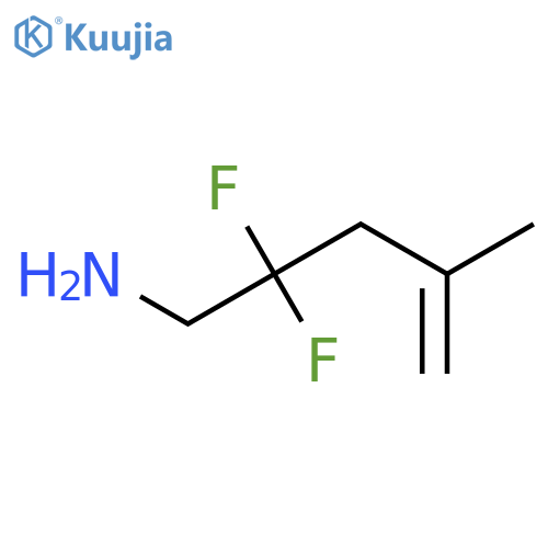 2,2-difluoro-4-methylpent-4-en-1-amine structure
