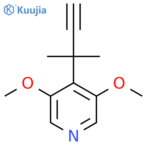 3,5-dimethoxy-4-(2-methylbut-3-yn-2-yl)pyridine structure