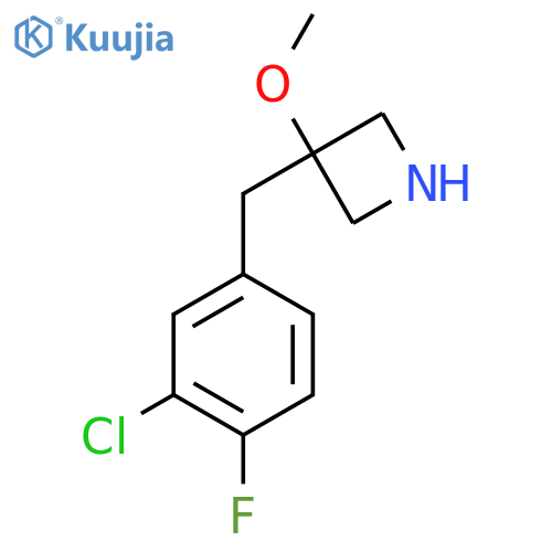 3-(3-chloro-4-fluorophenyl)methyl-3-methoxyazetidine structure