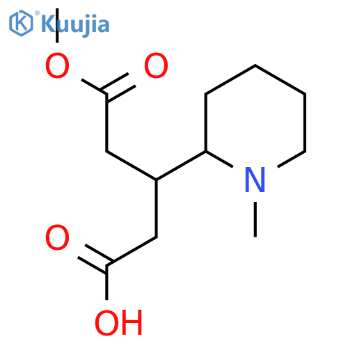 5-Methoxy-3-(1-methylpiperidin-2-yl)-5-oxopentanoic acid structure