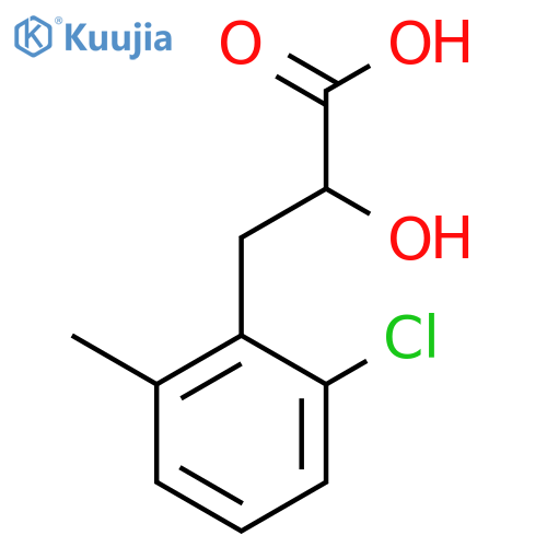 3-(2-chloro-6-methylphenyl)-2-hydroxypropanoic acid structure