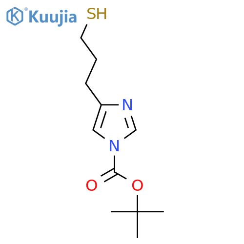 tert-butyl 4-(3-sulfanylpropyl)-1H-imidazole-1-carboxylate structure
