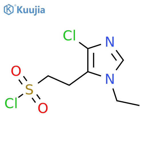 2-(4-chloro-1-ethyl-1H-imidazol-5-yl)ethane-1-sulfonyl chloride structure