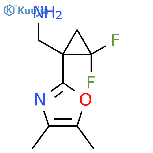 1-(dimethyl-1,3-oxazol-2-yl)-2,2-difluorocyclopropylmethanamine structure
