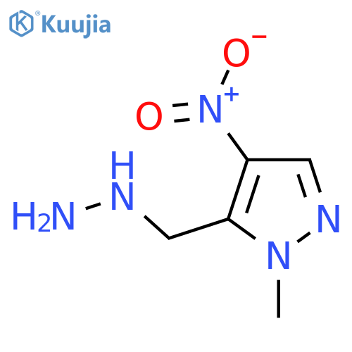 5-(hydrazinylmethyl)-1-methyl-4-nitro-1H-pyrazole structure
