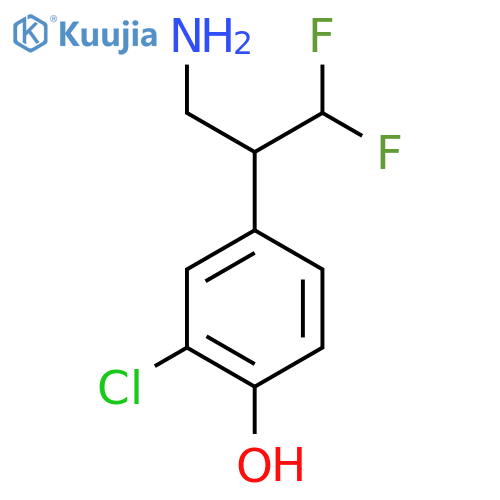 4-(3-amino-1,1-difluoropropan-2-yl)-2-chlorophenol structure