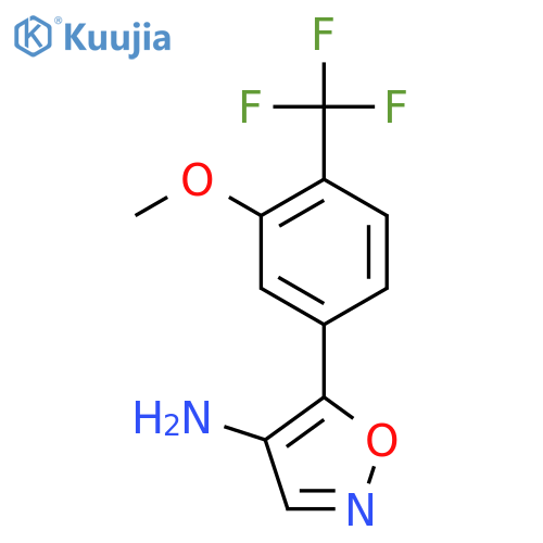 5-3-methoxy-4-(trifluoromethyl)phenyl-1,2-oxazol-4-amine structure