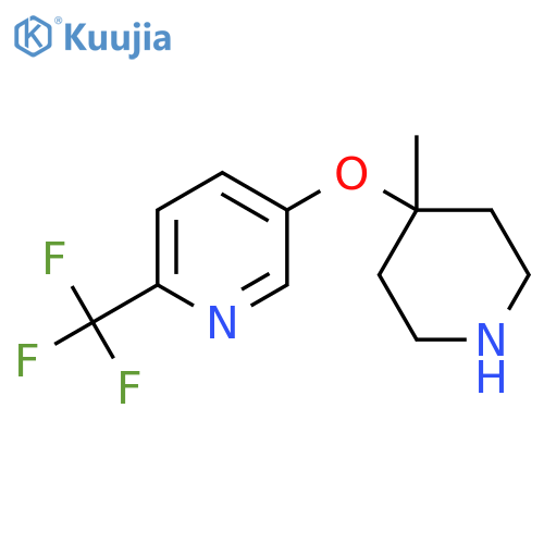 5-(4-methylpiperidin-4-yl)oxy-2-(trifluoromethyl)pyridine structure