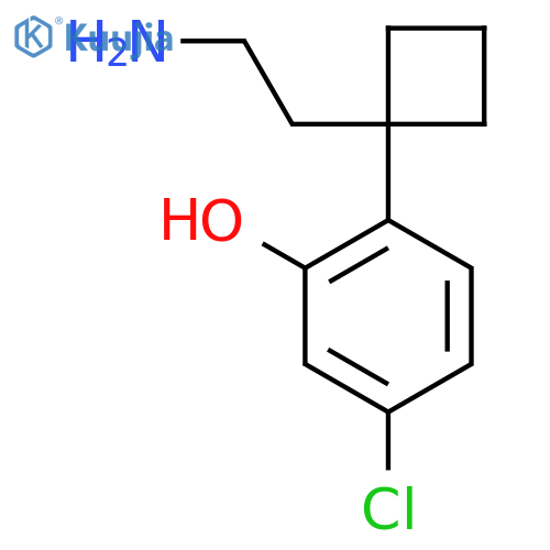 2-1-(2-aminoethyl)cyclobutyl-5-chlorophenol structure
