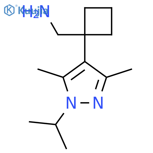 {1-3,5-dimethyl-1-(propan-2-yl)-1H-pyrazol-4-ylcyclobutyl}methanamine structure