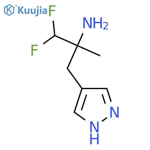 1,1-difluoro-2-methyl-3-(1H-pyrazol-4-yl)propan-2-amine structure