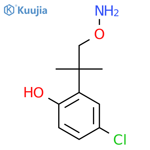 2-1-(aminooxy)-2-methylpropan-2-yl-4-chlorophenol structure
