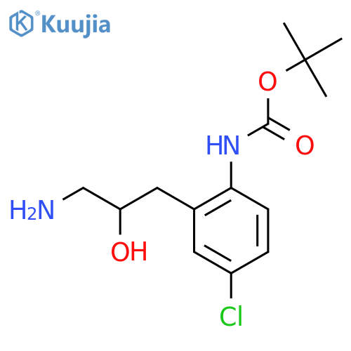 tert-butyl N-2-(3-amino-2-hydroxypropyl)-4-chlorophenylcarbamate structure